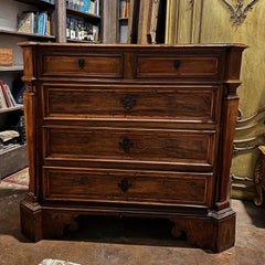 Solid walnut drawer cabinet with maple fillets, Italy