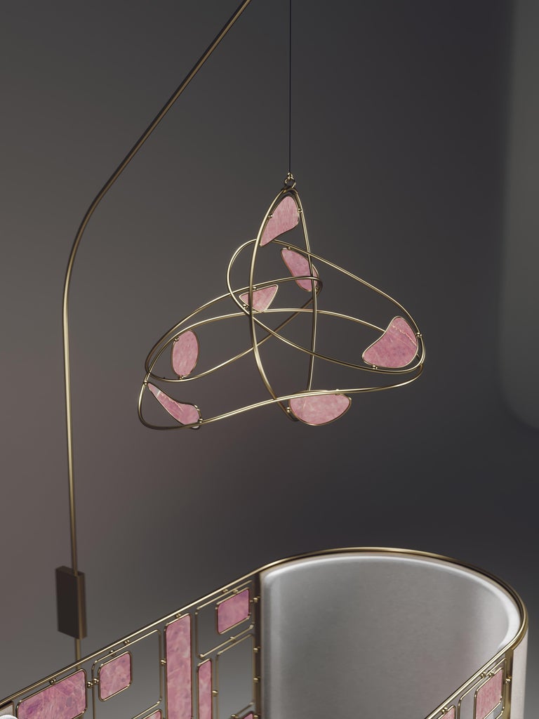The Luna Sculptural Mobile by Kifu Paris is the ultimate luxury piece for your child's bedroom or to be used on its own as a stunning piece of art. Inspired by the birth of her first child, Kifu Augousti designed this piece to embrace the whimsical