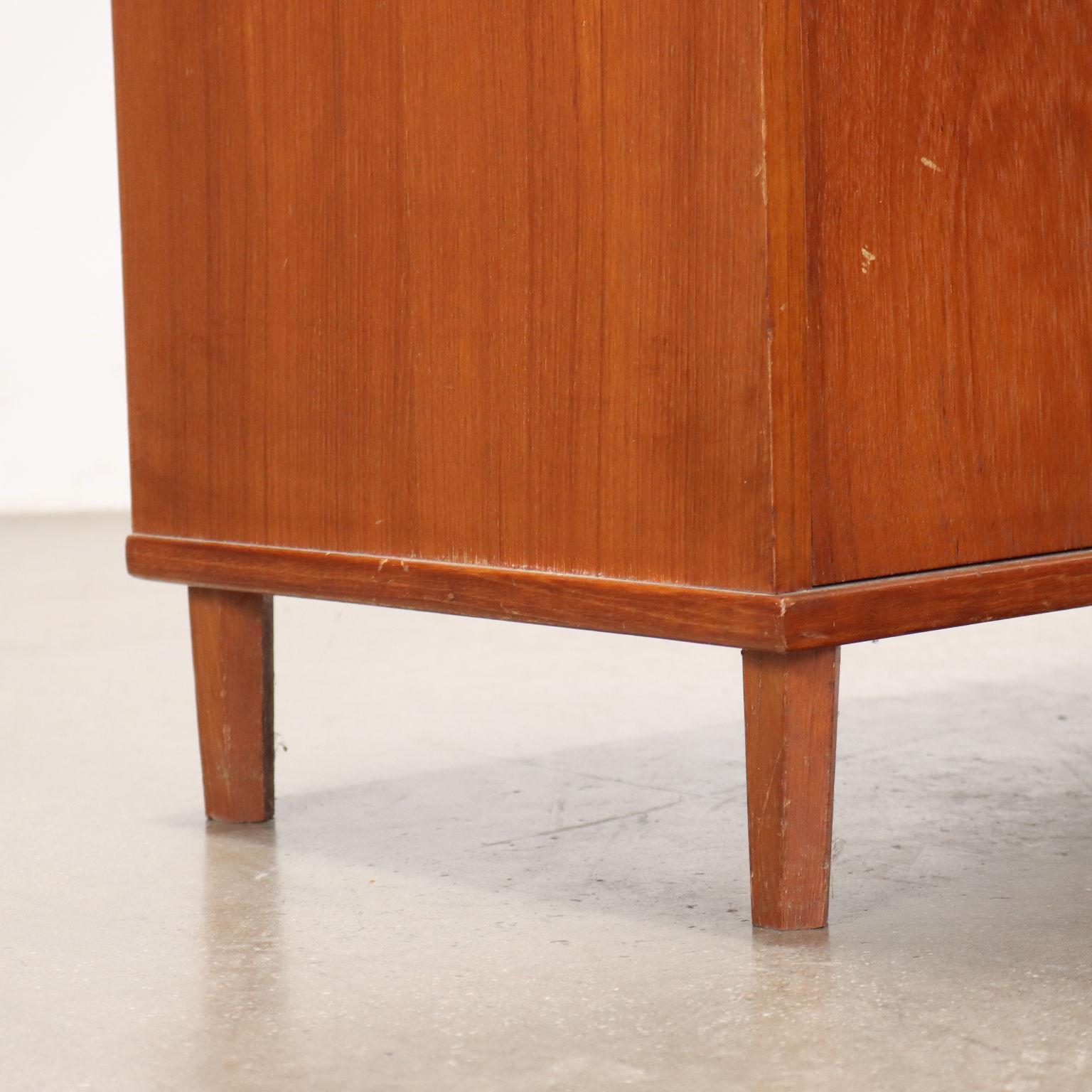1960s Teak cabinet with hinged doors For Sale 1