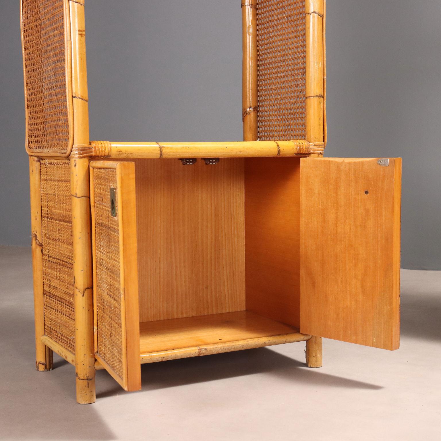Late 20th Century Bibliothèque en bambou des années 80 en vente