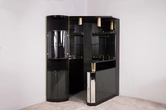 Corner cabinet/wall bar, Italy, 1980s