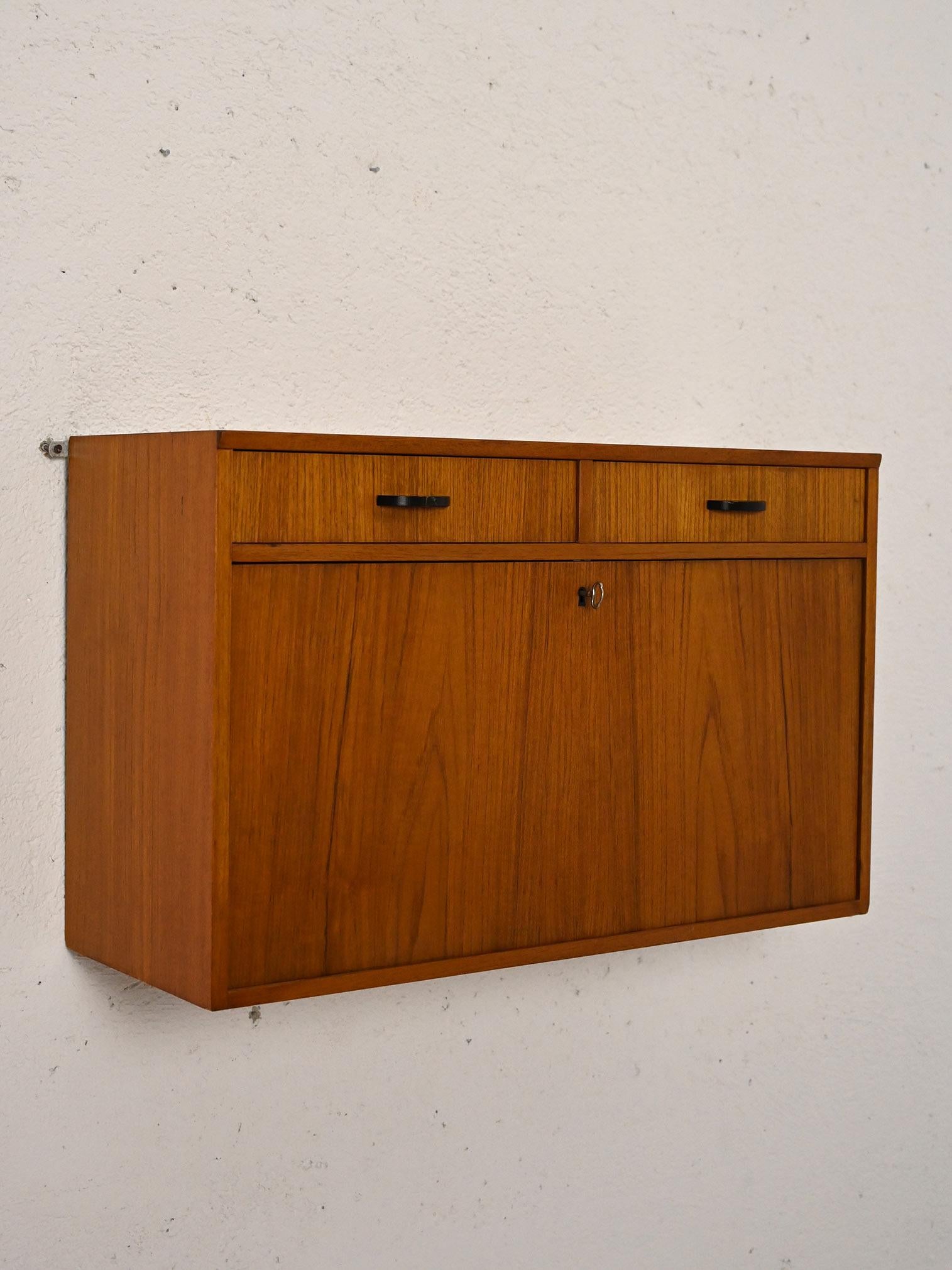 Scandinavian Modern Scandinavian-made vintage wall cabinet For Sale