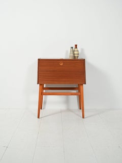 Coffret à couverts suédois vintage en acajou