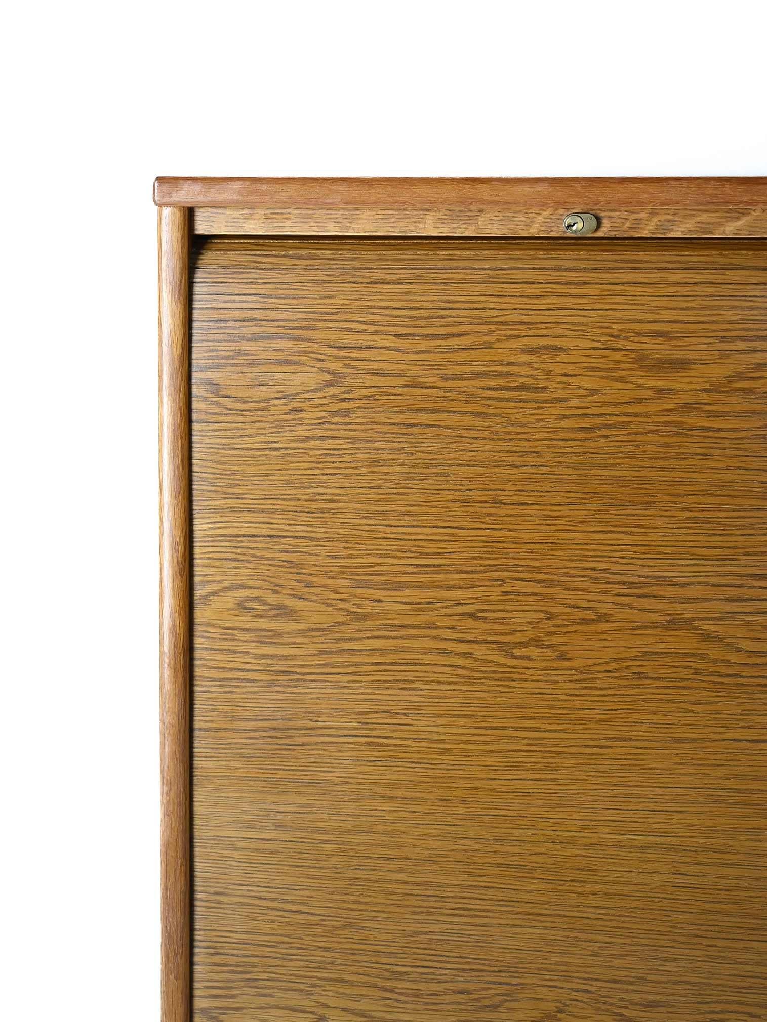 Wood Scandinavian filing cabinet from the 1960s For Sale