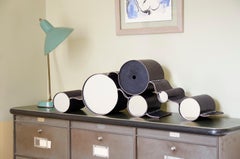 Mobile Sculpture Leather Table Mirror, Francia, 2018