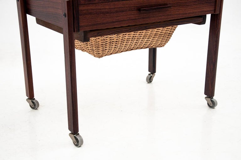 Mobile Sewing Table, Danish Design, Denmark, 1970s For Sale at 1stDibs