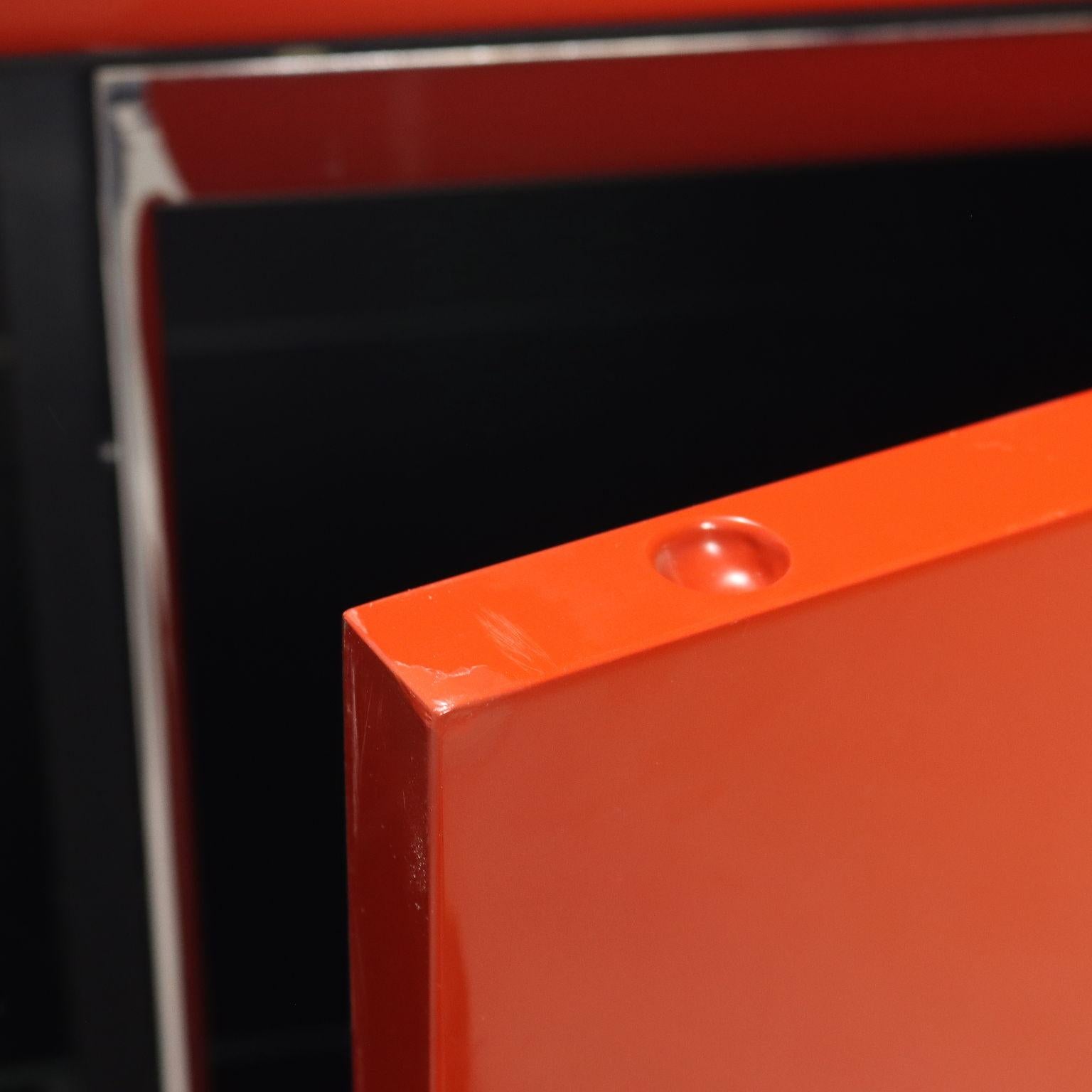 Mobil 'Sheraton' di Giotto Stoppino per Acerbis anni 80 laccato rosso im Angebot 2