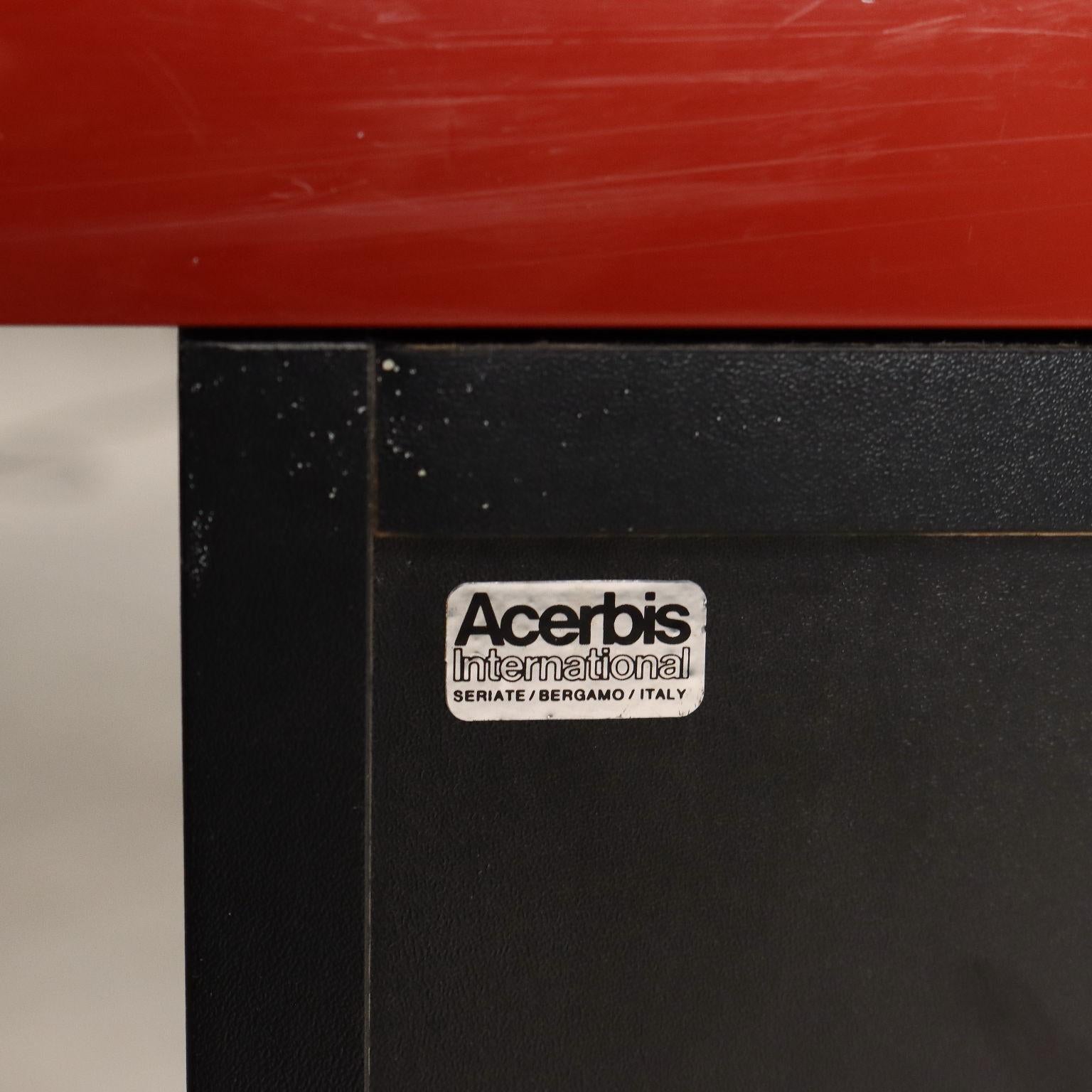 Mobil 'Sheraton' di Giotto Stoppino per Acerbis anni 80 laccato rosso im Angebot 5