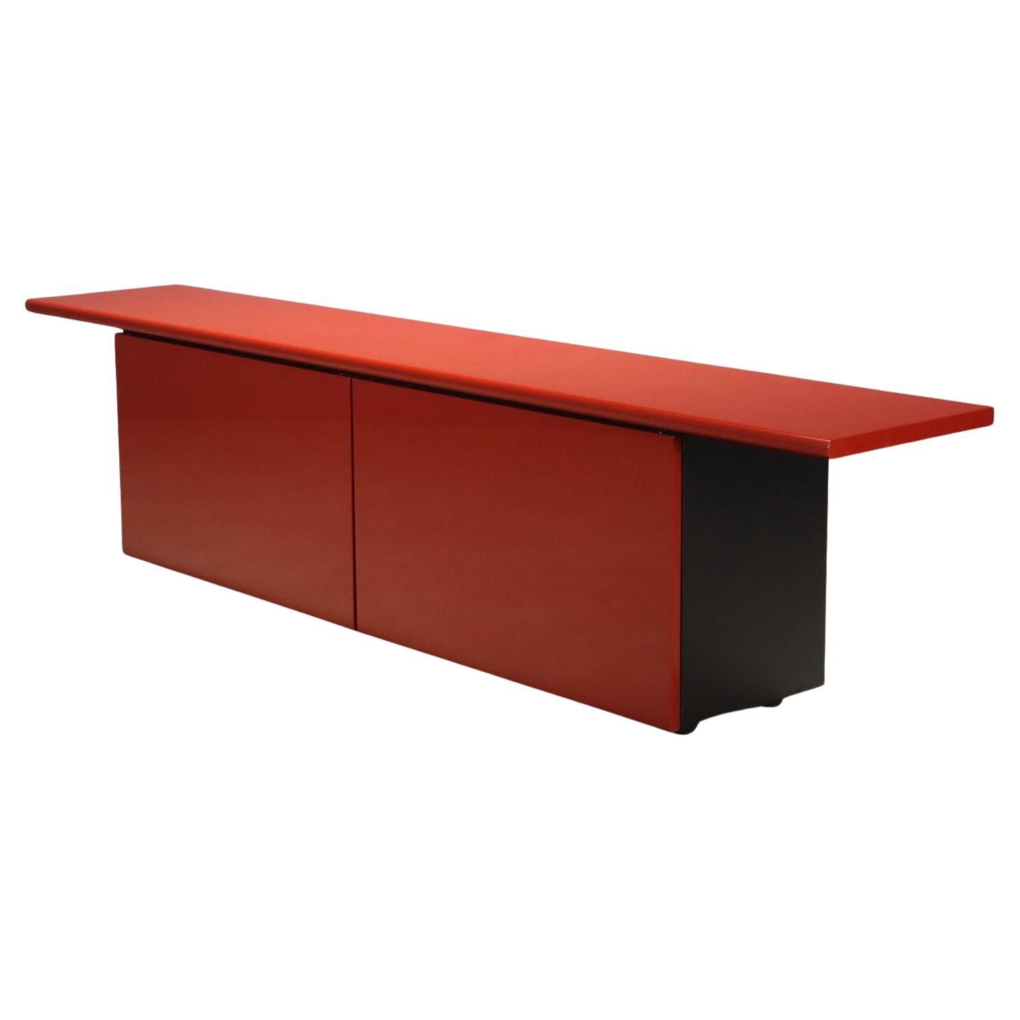 Mobil 'Sheraton' di Giotto Stoppino per Acerbis anni 80 laccato rosso im Angebot