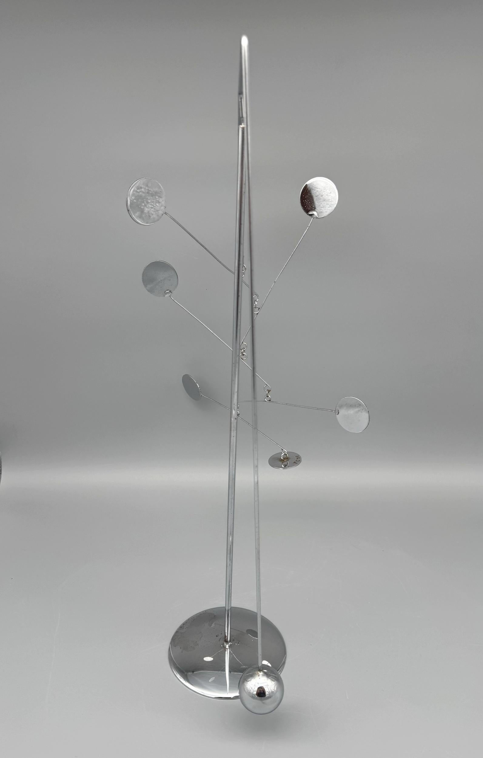 Mobile-stabile in chrome-plated steel François Collette, France, 1970 In Good Condition For Sale In Paris, FR