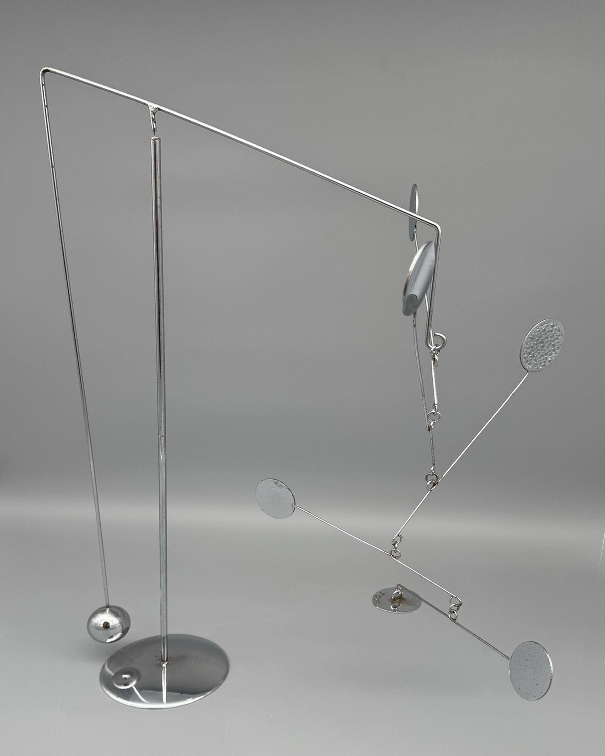 Mobile-stabile in chrome-plated steel François Collette, France, 1970 For Sale 1