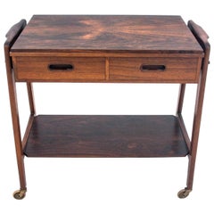 Mobile Trolley Side Table, Danish Design, Denmark, 1970s