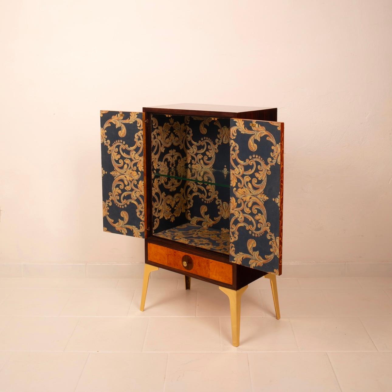 Bar Cabinet Furniture No. 1 in Precious Woods by Jacques Leo for JF Gallery For Sale 5