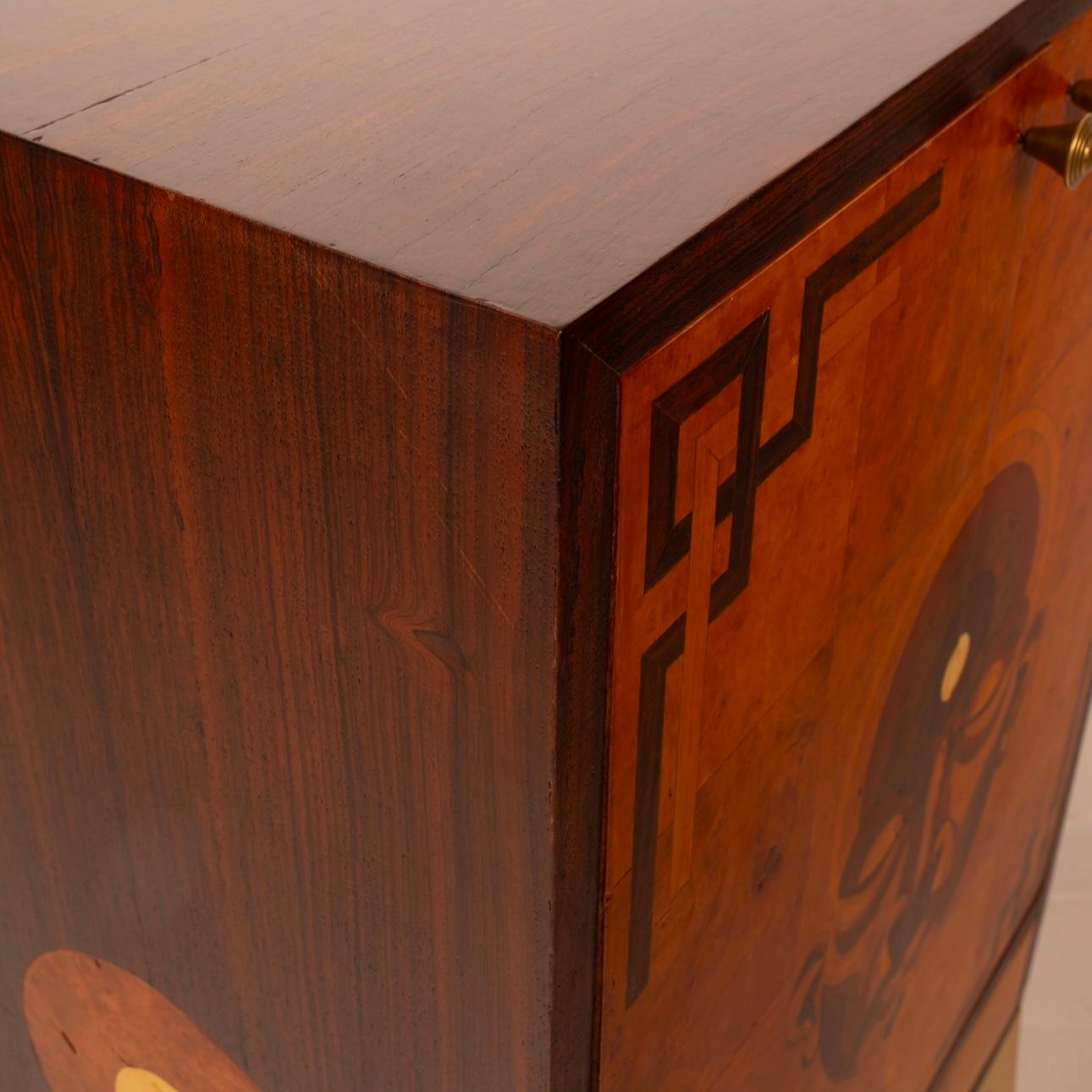 Bar Cabinet Furniture No. 1 in Precious Woods by Jacques Leo for JF Gallery For Sale 13