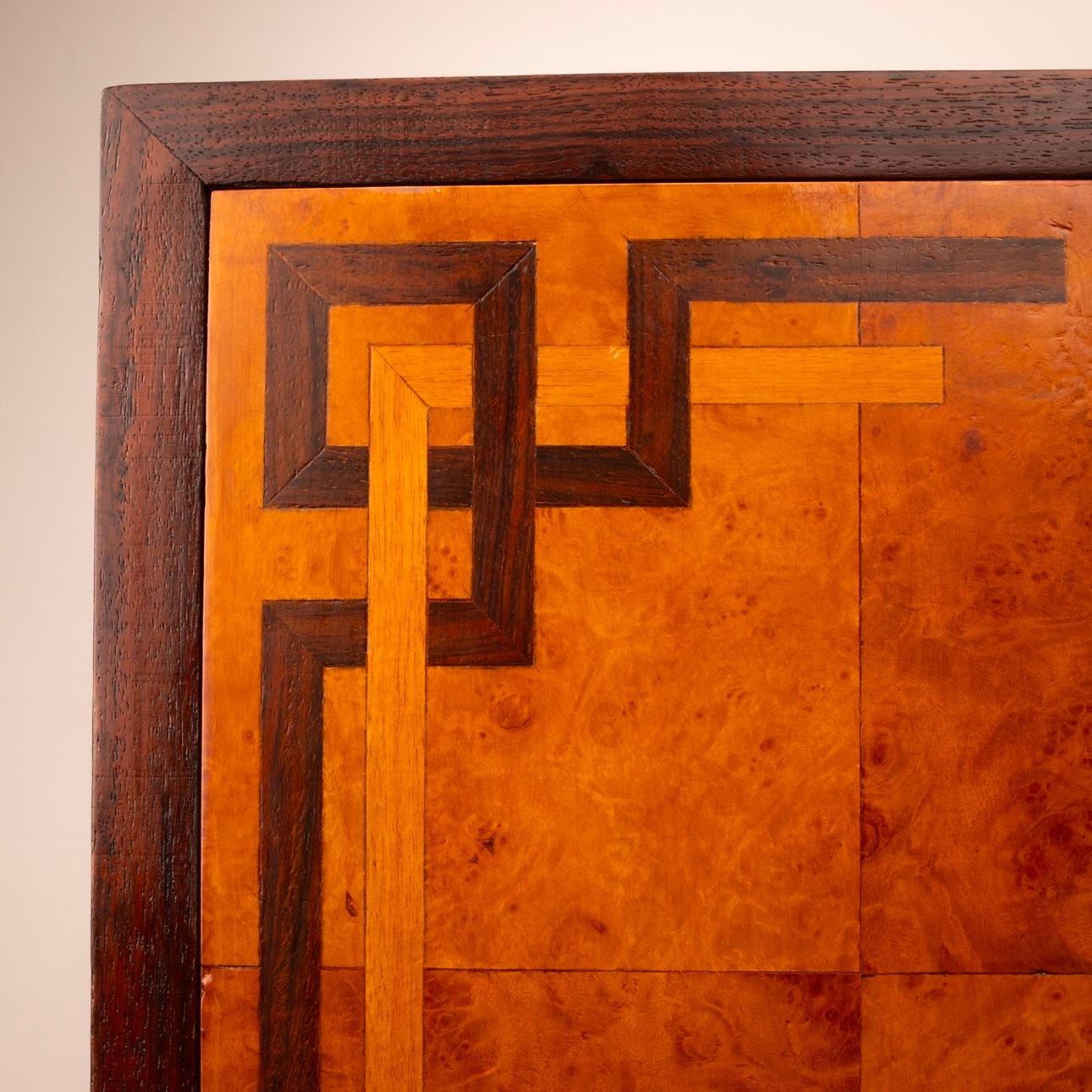 Bar Cabinet Furniture No. 1 in Precious Woods by Jacques Leo for JF Gallery In Excellent Condition For Sale In Conversano, IT