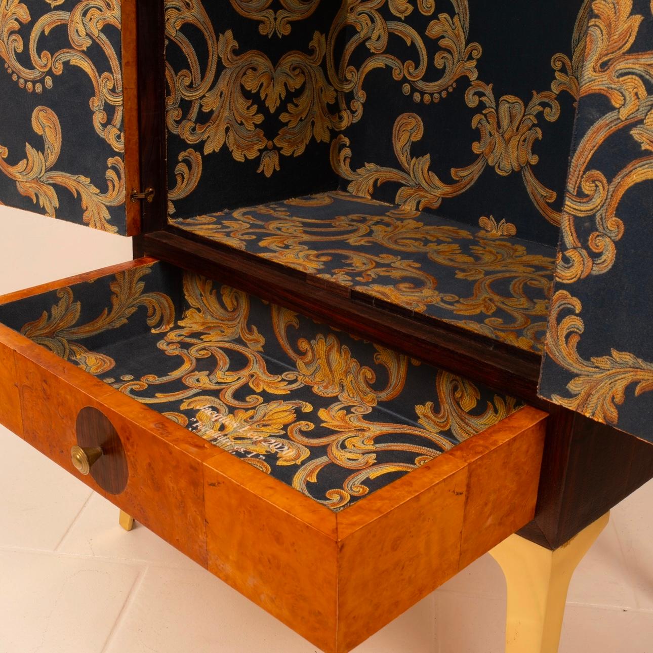 Bar Cabinet Furniture No. 1 in Precious Woods by Jacques Leo for JF Gallery For Sale 3