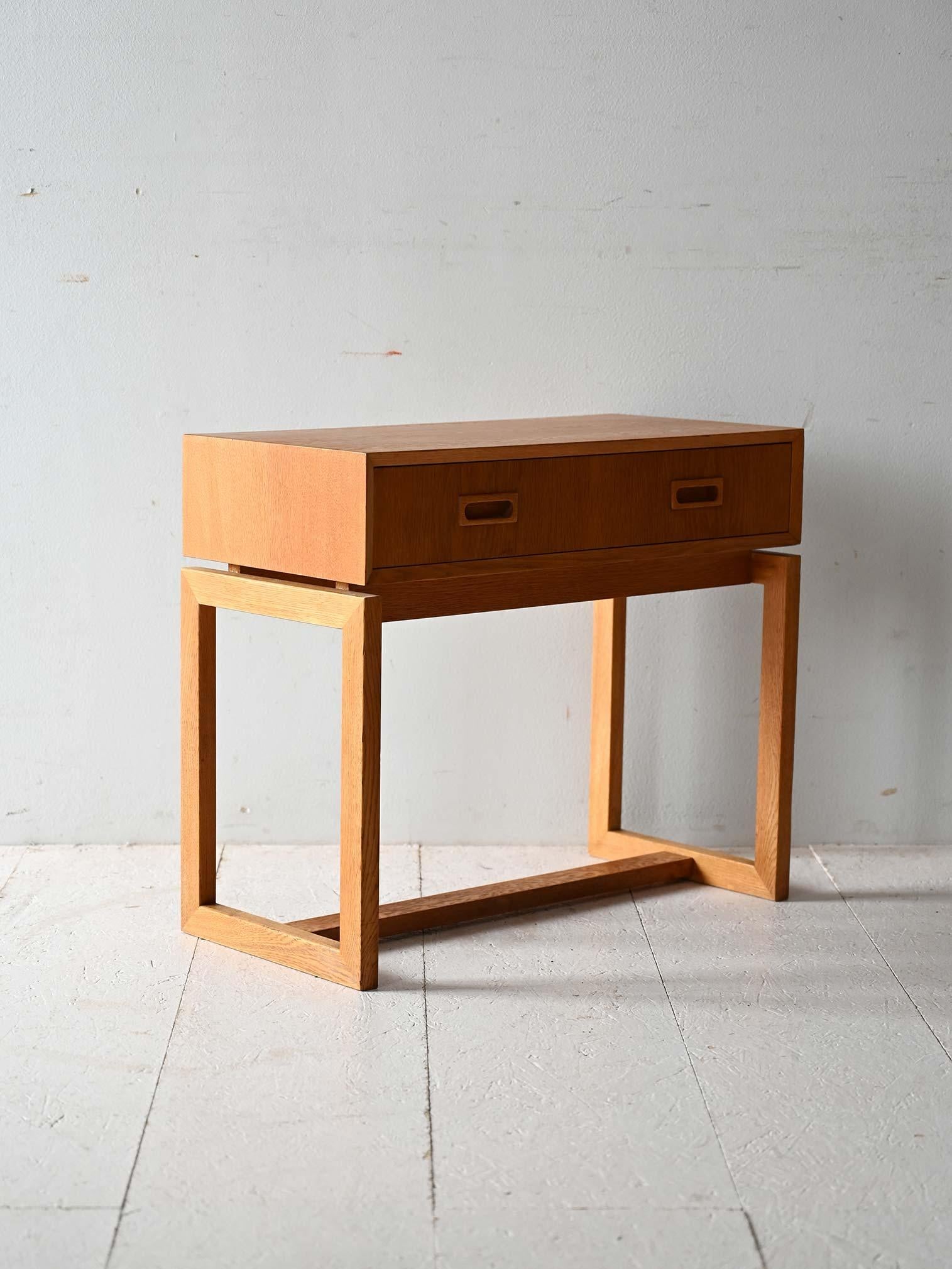 Scandinavian Modern 1960s oak entryway cabinet For Sale