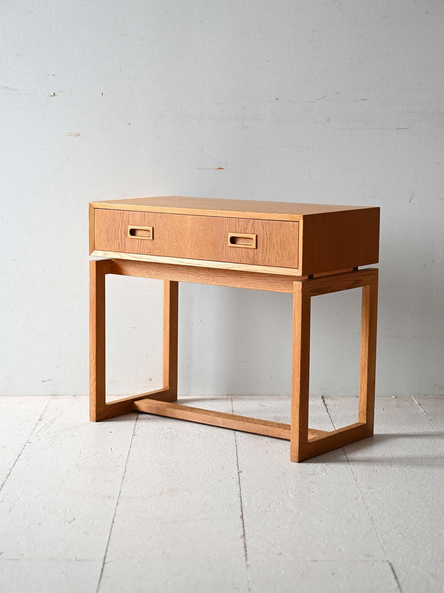 Scandinavian 1960s oak entryway cabinet For Sale