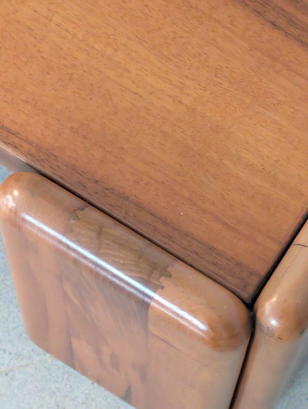Falegnameria mobilgirgi coffee table in honey walnut national italian in vendita