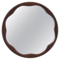 Mobili Alabarda, Wall Mirror, Walnut, Mirror Glass, Trieste, Italy, 1950s