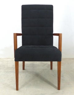 Mobilidea Sedie da sala da pranzo in pelle scamosciata Set di 8 di Studio A Midcentury