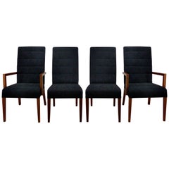 Mobilidea Suede Leather Dining Room Chairs Set of 8 by Studio Sigla Midcentury