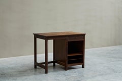 Mobilier AVEA Writing Desk in Solid Oak Belgium 1930s