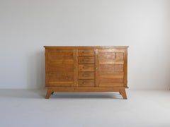 Mid-Century Modern Oak Cabinet by Rene Gabriel, France, 1950s