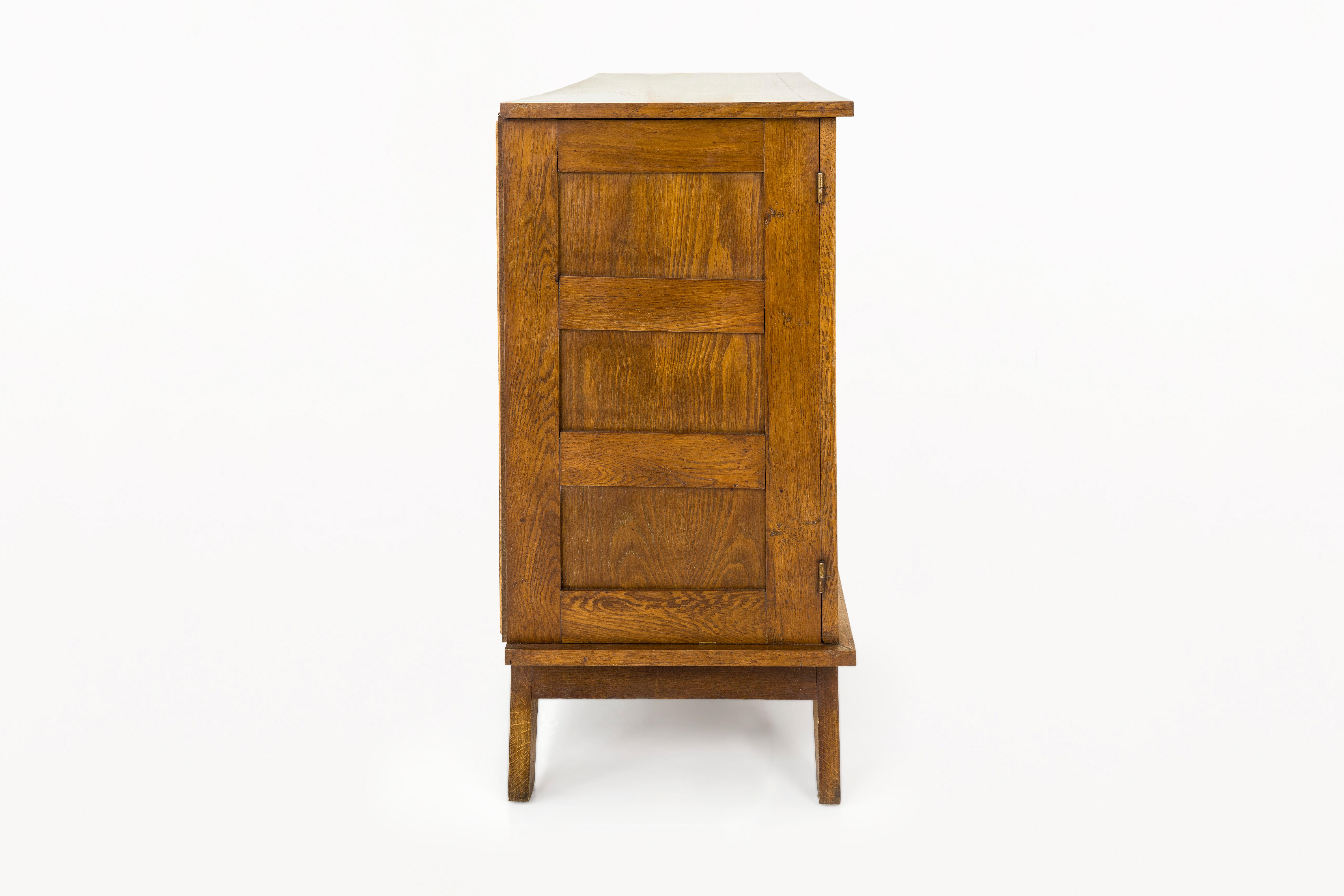 French Mobilier D’urgence Type v.150, Sideboard by Rene Gabriel, Circa 1950, France For Sale