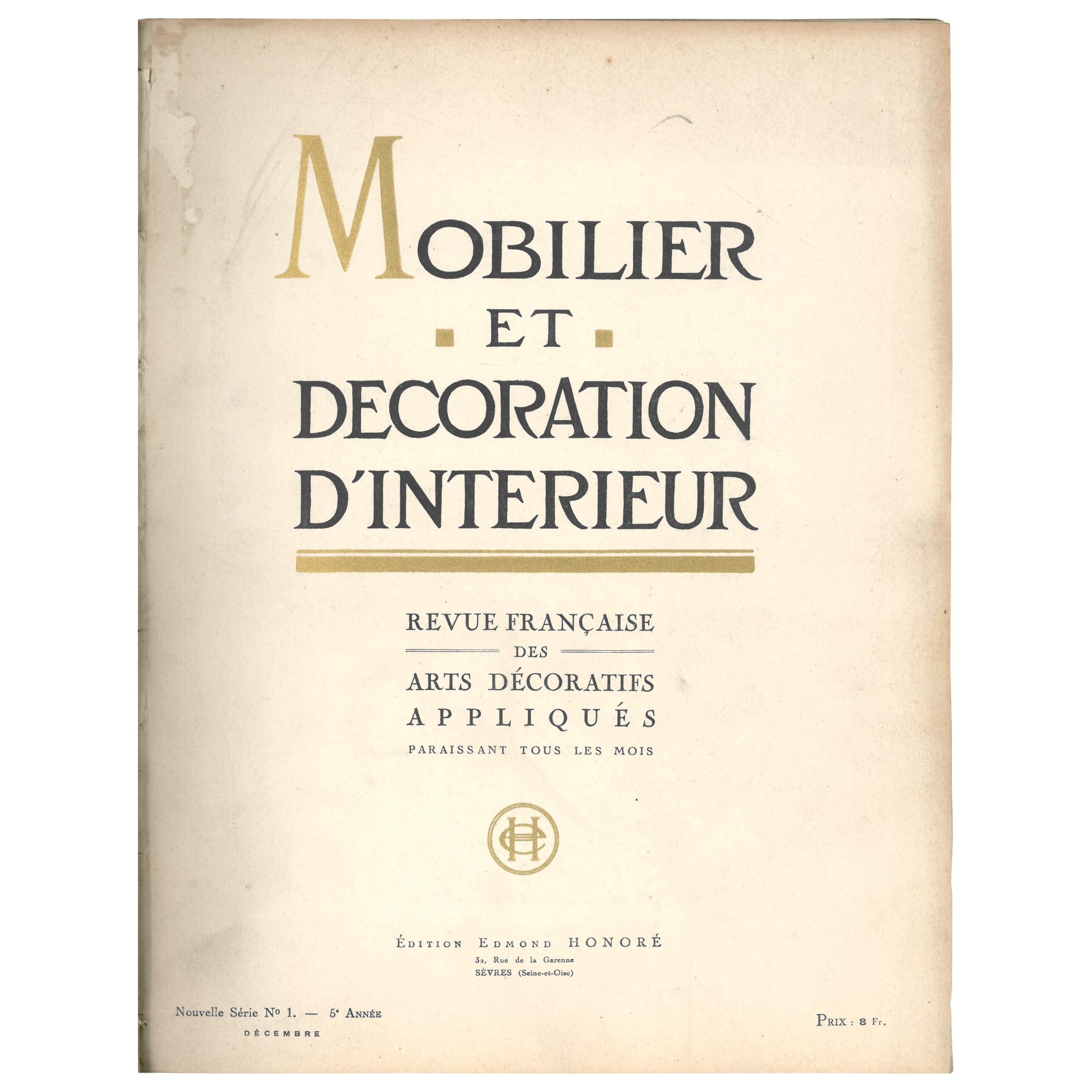 Mobilier Et Decoration D'interieur ( Book) For Sale