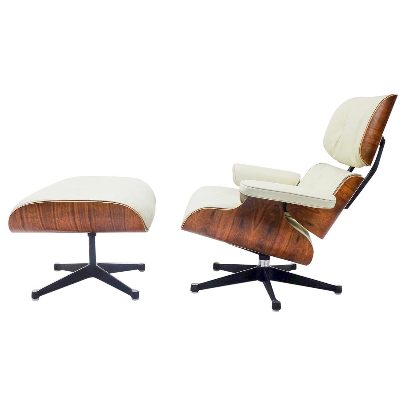 Mobilier International Eames Lounge Chair and Ottoman Rosewood