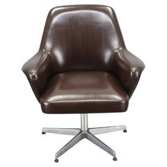 Mobiltecnica Torino Italian Swivel Lounge Chair, 1960s