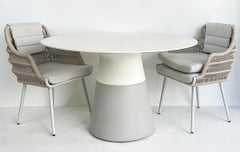 Mobital Maldives Dining Table, Solid Composit Surface Top, Concrete Polymer Base