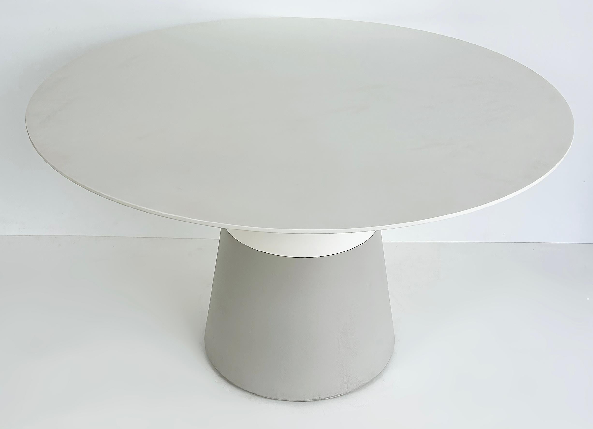 Vietnamese Mobital Maldives Dining Table, Solid Composit Surface Top, Concrete Polymer Base For Sale