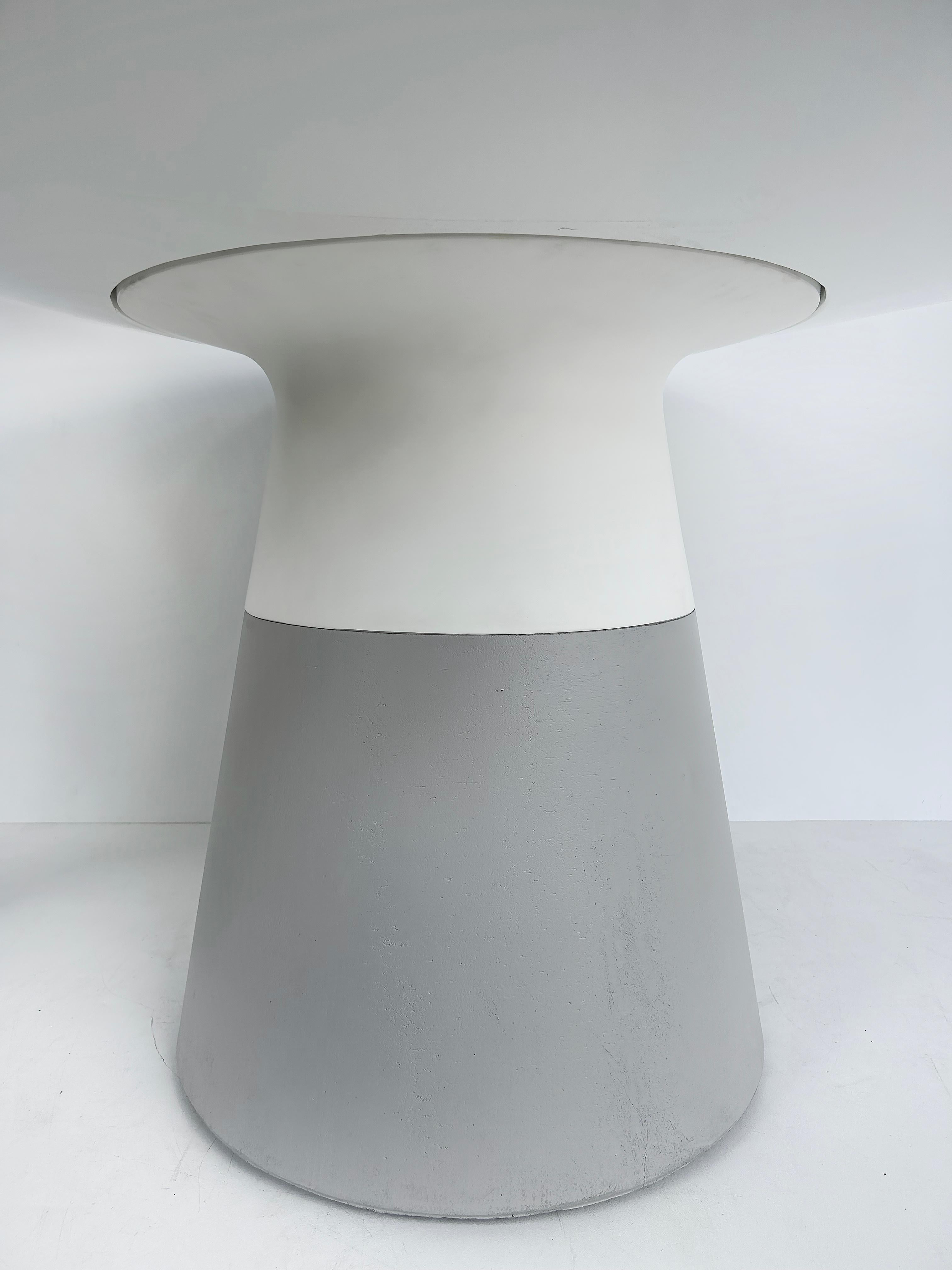 Contemporary Mobital Maldives Dining Table, Solid Composit Surface Top, Concrete Polymer Base For Sale