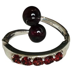 Mobius Open Band & Garnet Energy Worker Ring by Common Rite Supply