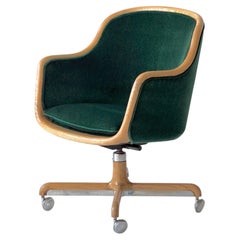 Mobius Swivel Desk Chair by Ward Bennett in Mohair