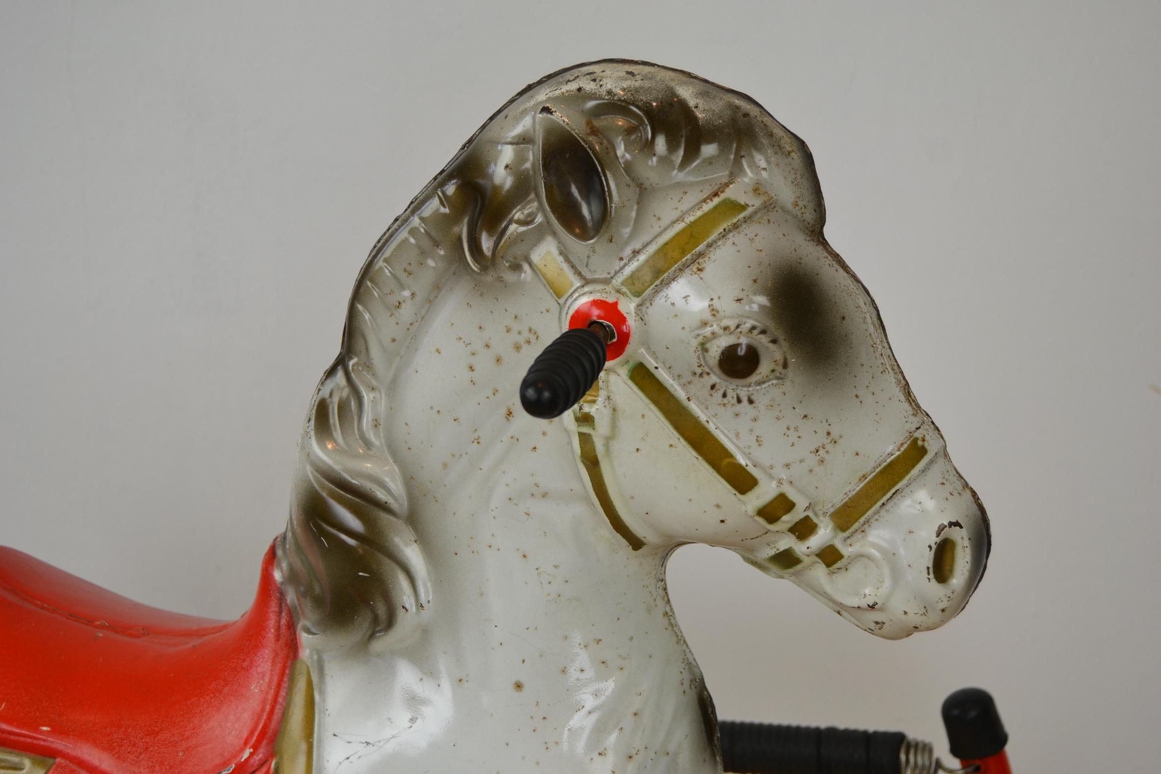 metal rocking horse