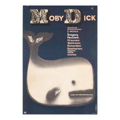Moby Dick 1961 Polish Film Poster, Gorka - Linen Backed