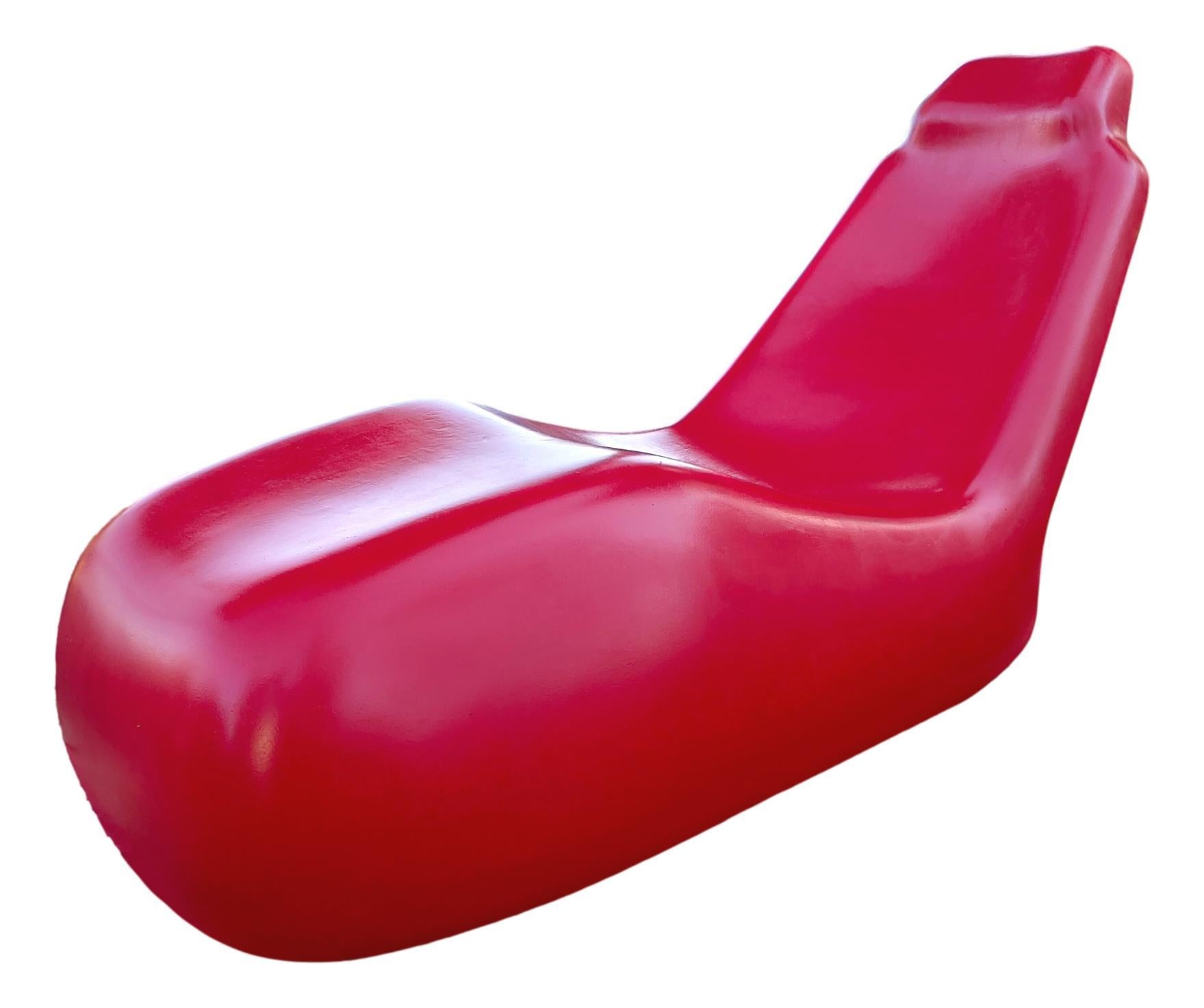 Fiberglass Moby Dick Armchair Chaise Longue Design Alberto Rosselli for Saporiti 1969 Rare For Sale