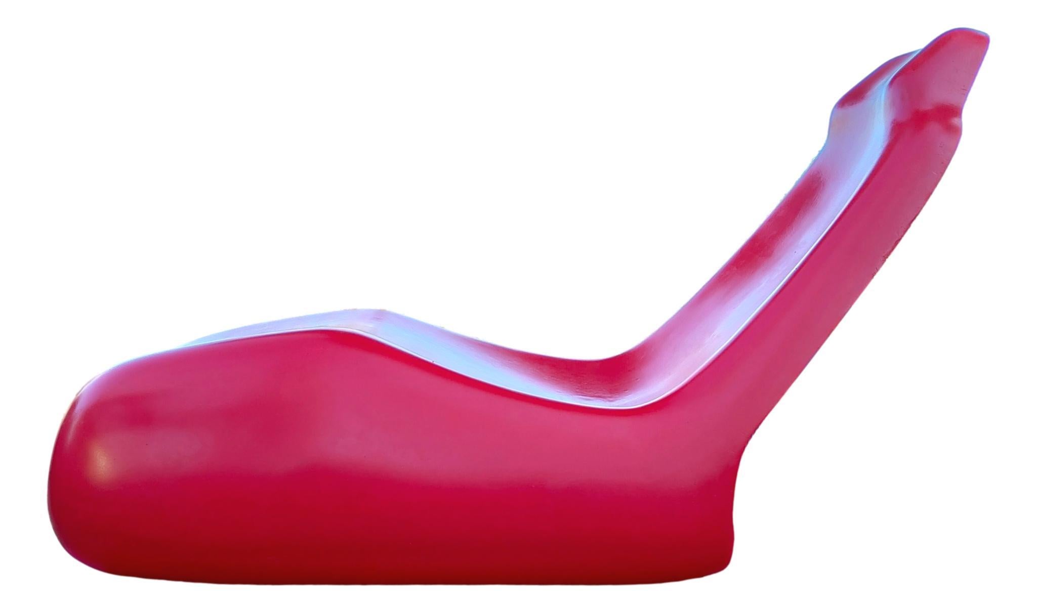 Fiberglass Moby Dick Armchair Chaise Longue Design Alberto Rosselli for Saporiti 1969 Rare For Sale