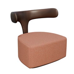 Moby Dick Esche Holz gepolstert Lounge Stuhl #2