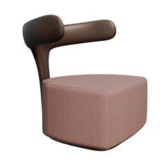 Moby Dick Esche Holz gepolstert Lounge Stuhl #3