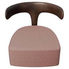 Moby Dick Esche Holz gepolstert Lounge Stuhl #3