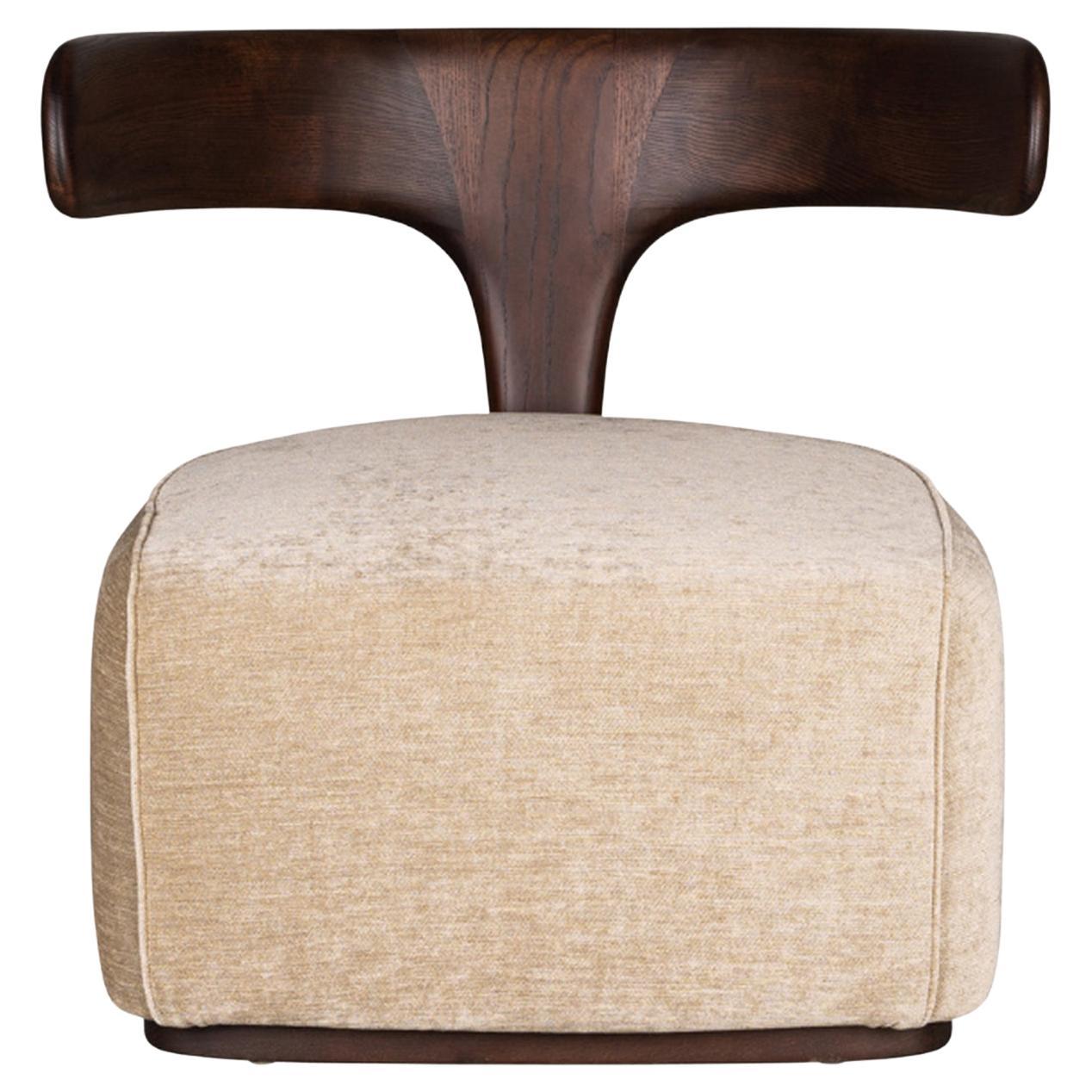 Moby Dick Beige Fabric-Covered Armchair by Libero Rutilo