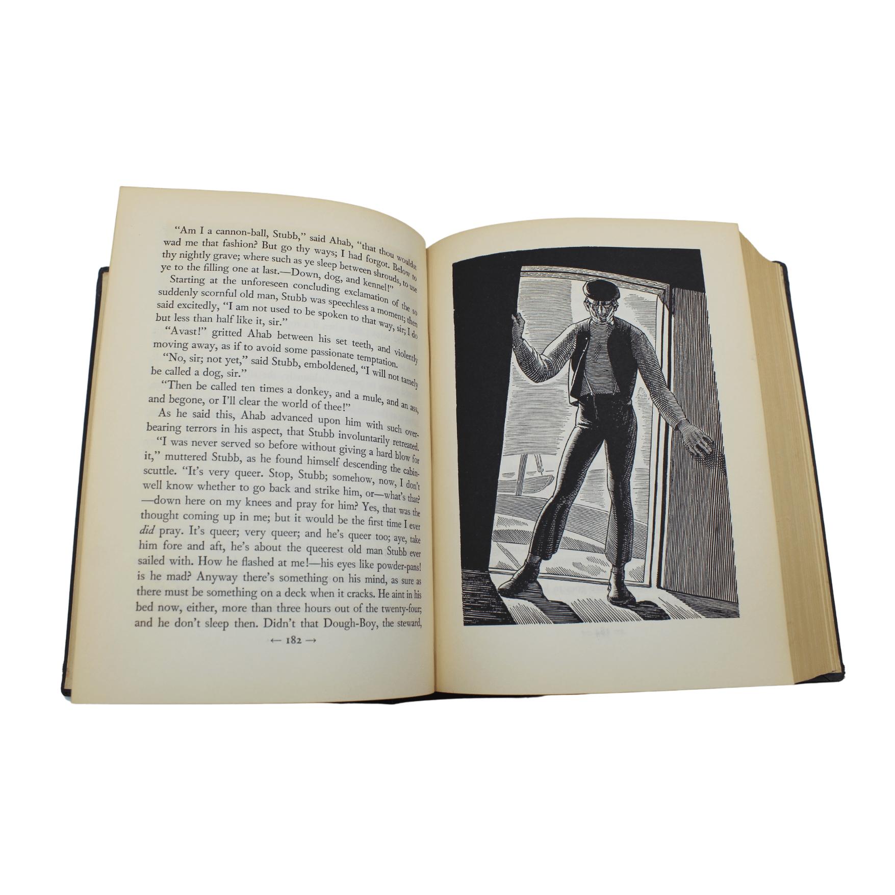 Moby Dick von Herman Melville, illustriert von R. Kent, Erstausgabe Thus (Stoff) im Angebot