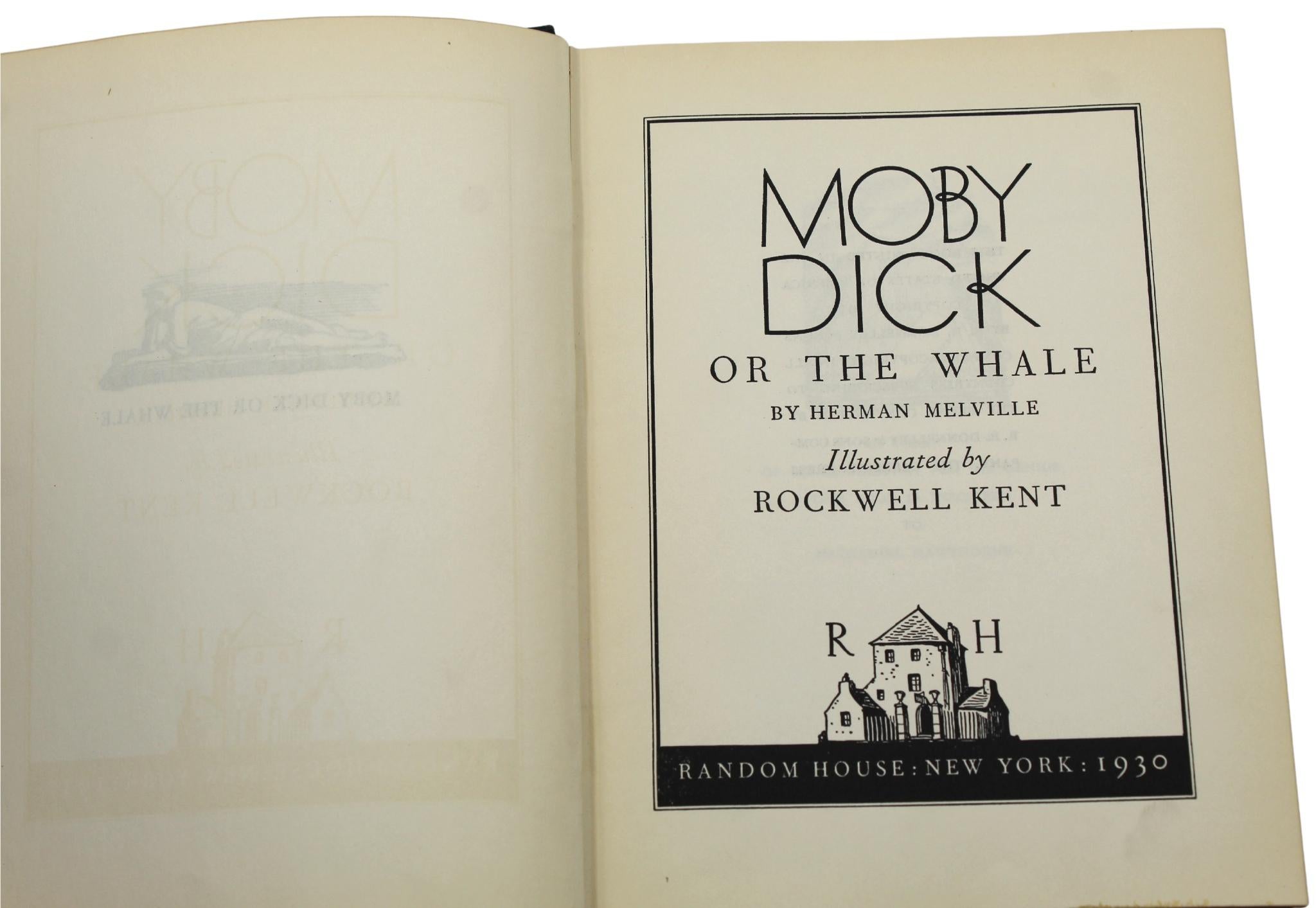 Mid-20th Century Moby Dick by Herman Melville, Illustrated by Rockwell Kent, 1930