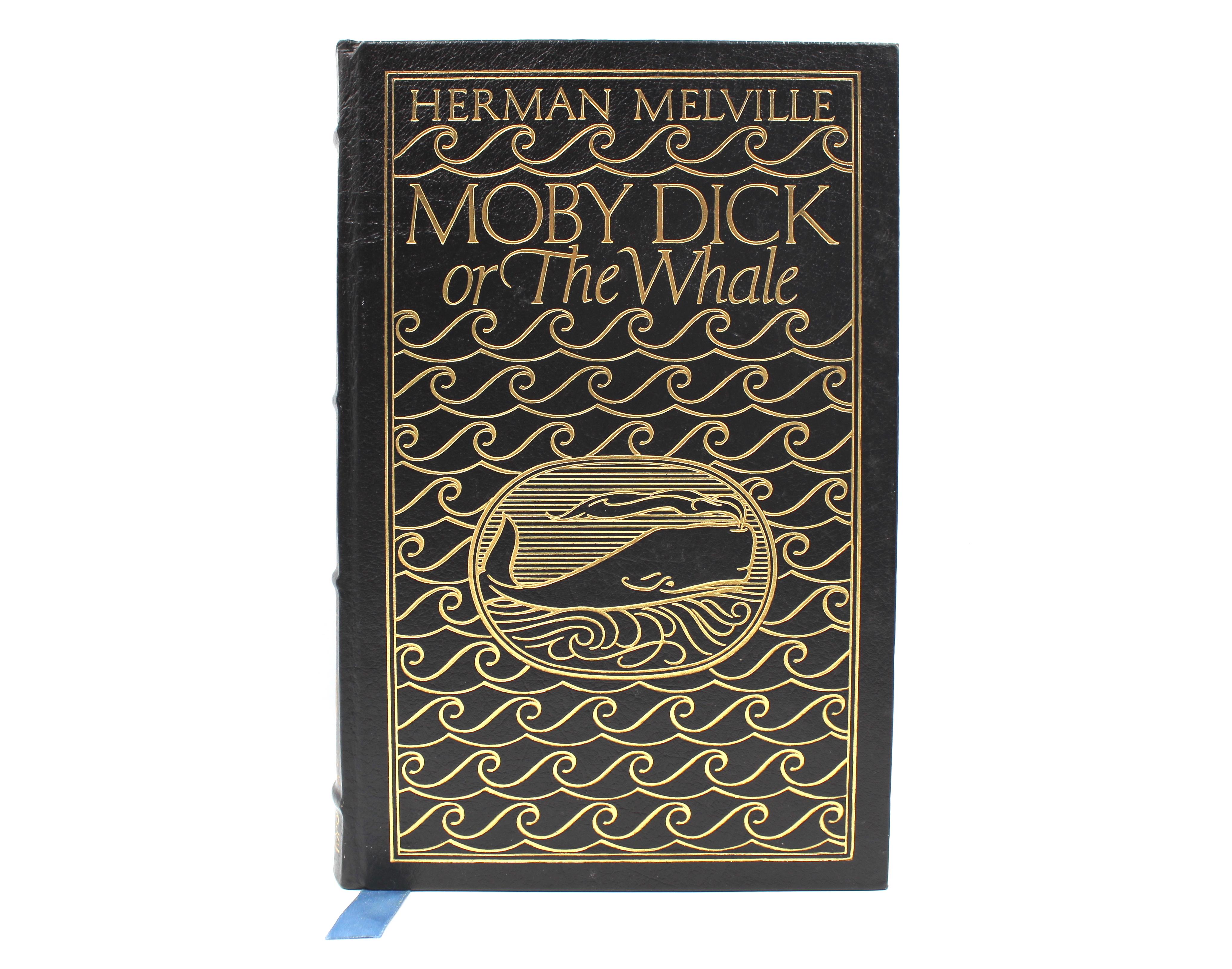 Melville, Herman. Moby Dick, Or The Whale. Norwalk: Easton Press, 1977. The 100 Greatest Books Ever Written. Collector's Edition. Illustrations by Boardman Robinson. Bound in original full black leather with raised bands and gilt titles on the