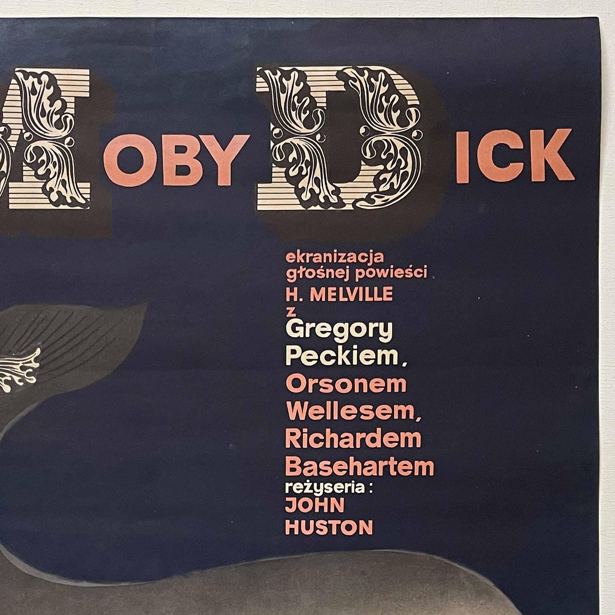 Moby Dick, Vintage Polish Film Poster by Wiktor Gorka, 1961 In Good Condition For Sale In London, GB