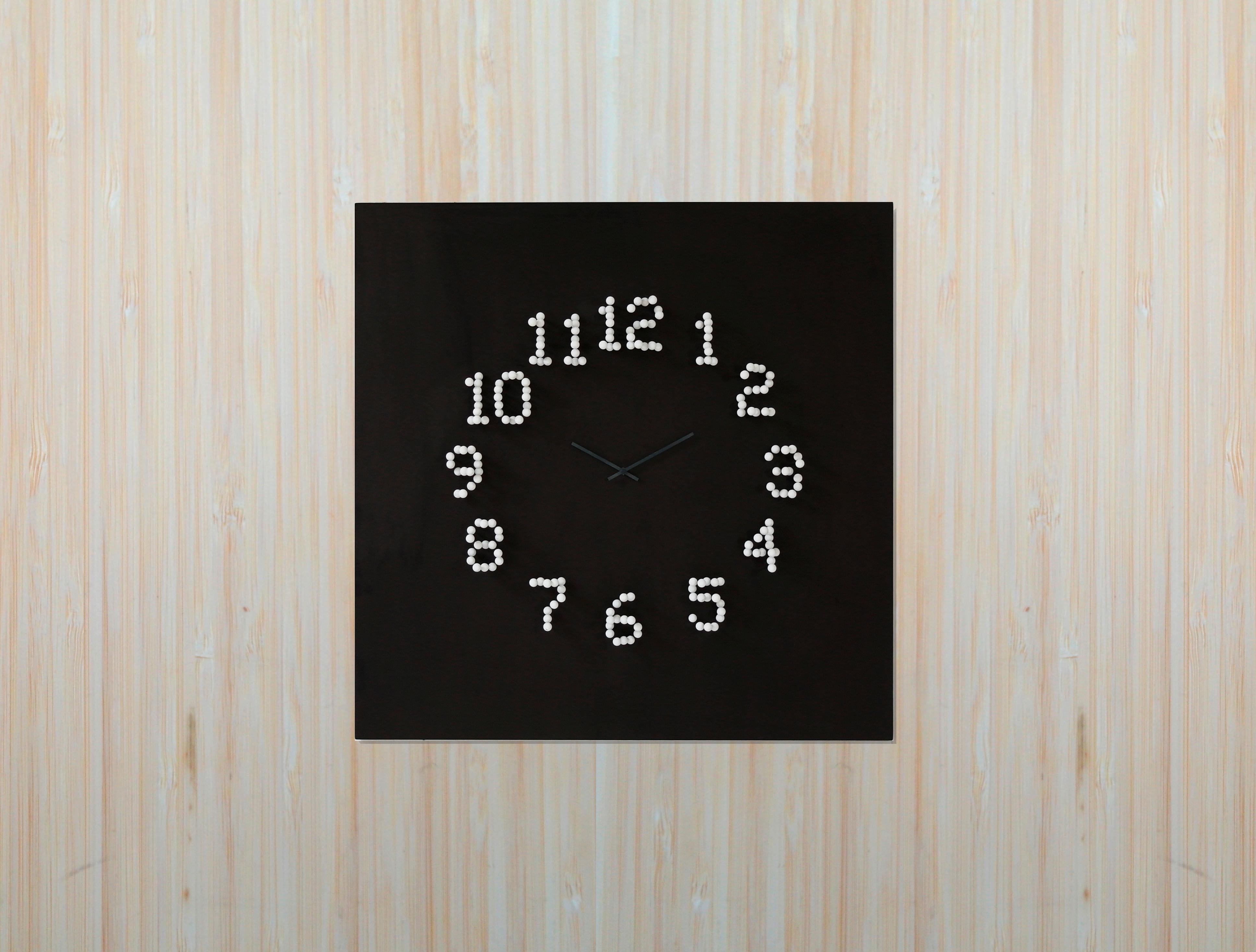 Dutch Mocap 'Black White' Illusionistic Wall Clock  For Sale